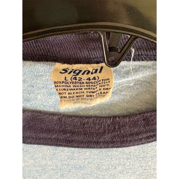 Vintage CBC Seniors 77 Blue Ringer T-Shirt Men's Size 42 Graphic Print - Picture 5 of 6